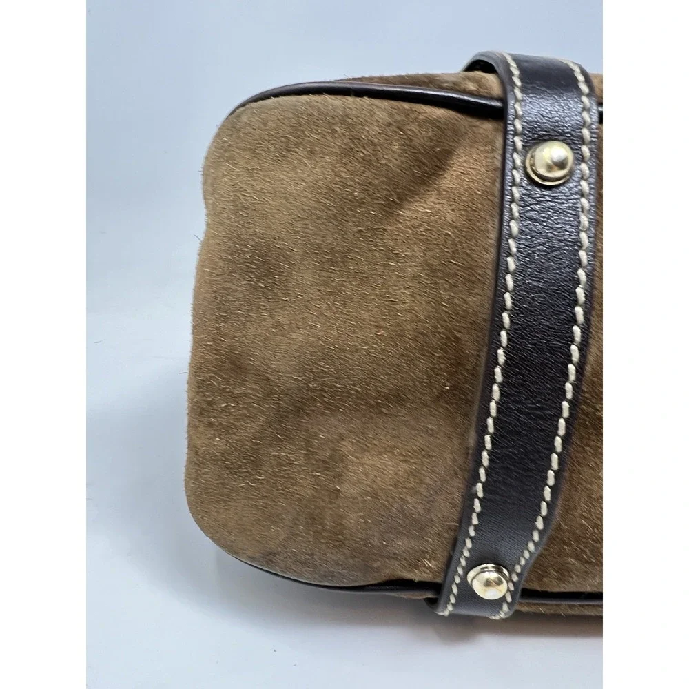 GUCCI Suede Interlocking G Royal Satchel Rare - Picture 15 of 16